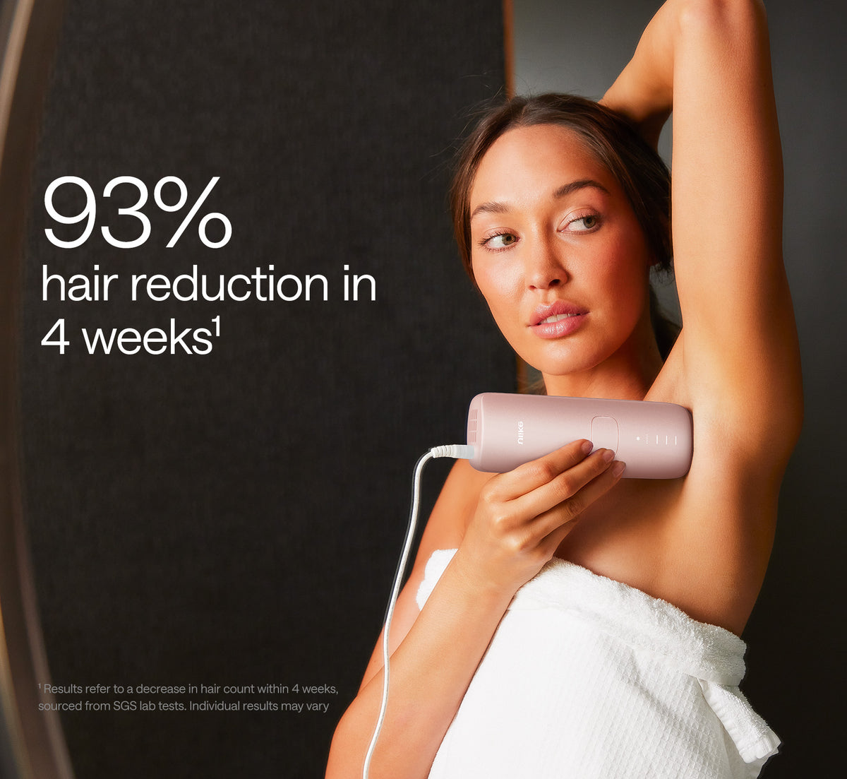 Ulike Air 3 Pink 93% hair reduction in 4 weeks