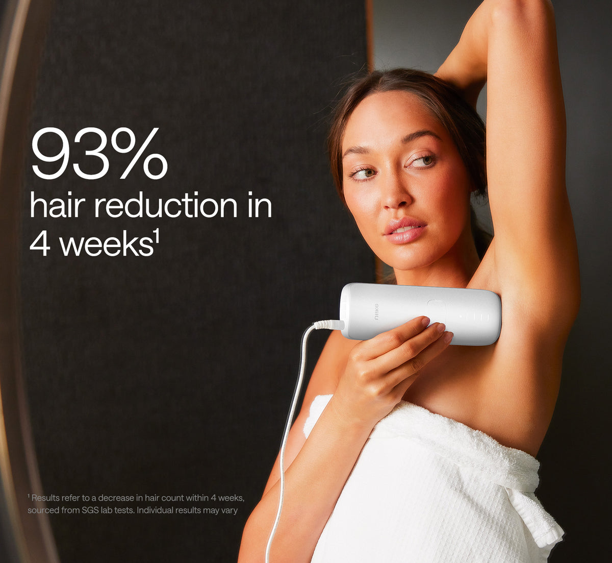 Ulike Air 3 White 93% hair reduction in 4 weeks